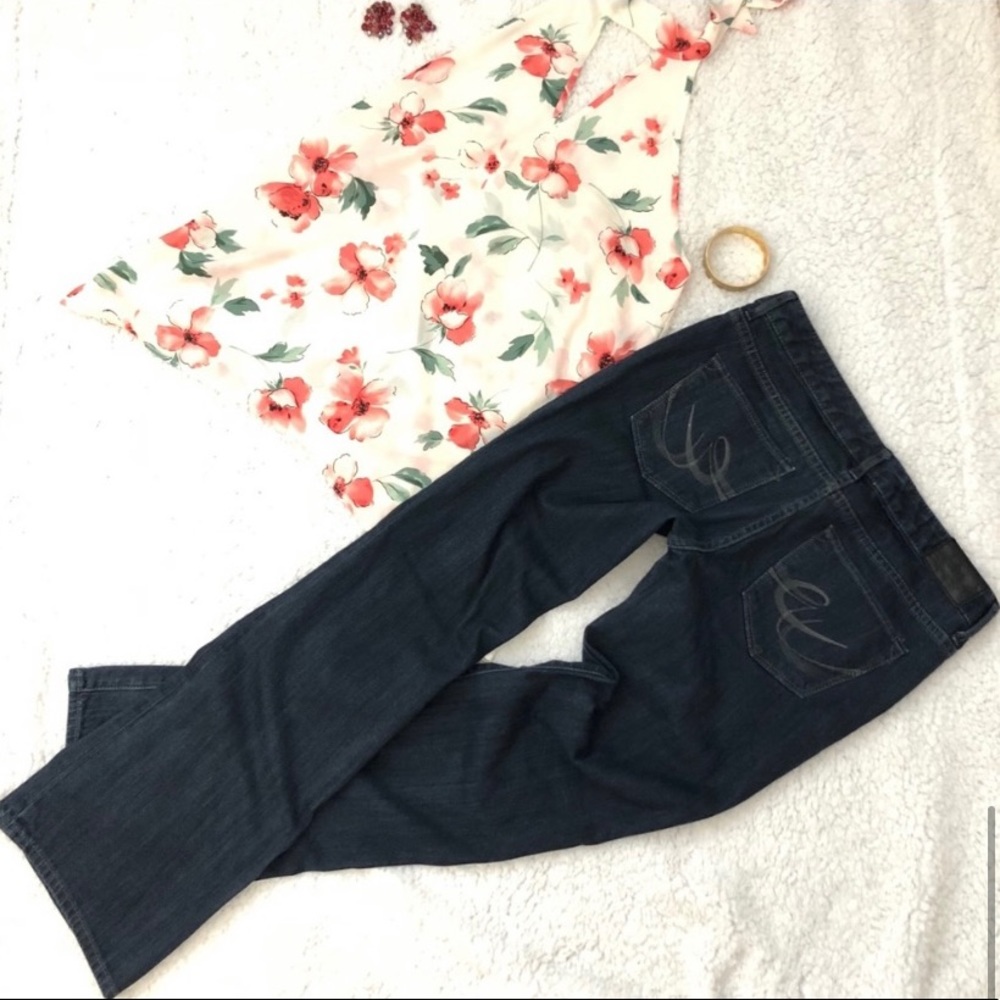 Express Dark Wash Boot Cut Jeans